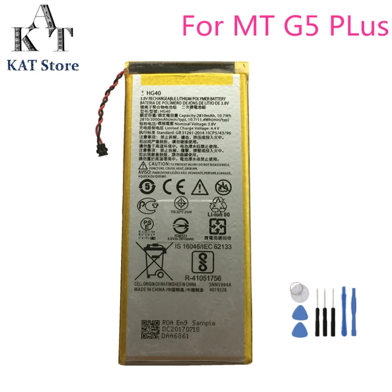 KAT HG40 3000mAh Phone Battery For Motorola Moto G5 PLus Batteries Best After-sales service
KAT HG40 3000mAh Phone Battery For Motorola Moto G5 PLus Batteries Best After-sales service