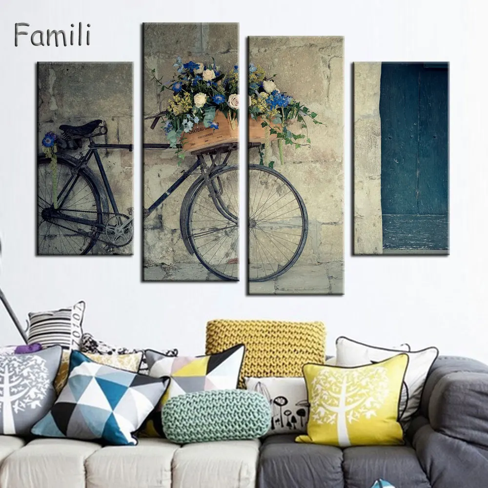 4 Pieces Canvas Painting Vintage Home Decor Print Retro Bike Canvas Oil Painting Wall Picture Living Room Wall Painting
4 Pieces Canvas Painting Vintage Home Decor Print Retro Bike Canvas Oil Painting Wall Picture Living Room Wall Painting