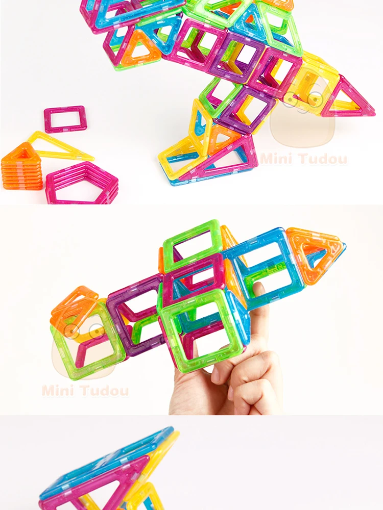 Mini 200PCS-46PCS Magnetic Designer Constructor Toy For Boys Girls Magnetic Buil