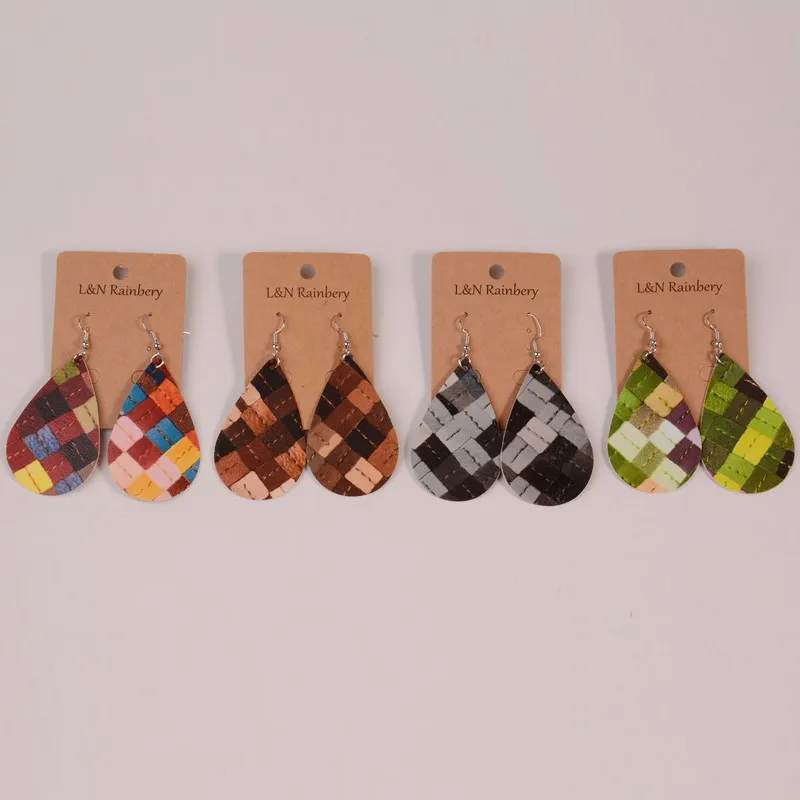 Rainbery Drop Dangle PU Leather Earrings Stripe Lattice Mix Color Bohemian Statement Earrings Wedding Party Jewelry JE0808
Rainbery Drop Dangle PU Leather Earrings Stripe Lattice Mix Color Bohemian Statement Earrings Wedding Party Jewelry JE0808