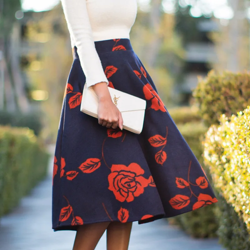 Spring 2019 Fashion Skirts Womens Harajuku High Waist Vintage Rose Floral Print Elegant A-Line Midi Pleated Skirt jupe femme
Spring 2019 Fashion Skirts Womens Harajuku High Waist Vintage Rose Floral Print Elegant A-Line Midi Pleated Skirt jupe femme
