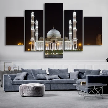 Islamic Mosque Nigfht Sight Wall Art 5 Pieces Islamic Wall Art Landscape Canvas Print Paintings Poster Living Room Decoration
Islamic Mosque Nigfht Sight Wall Art 5 Pieces Islamic Wall Art Landscape Canvas Print Paintings Poster Living Room Decoration