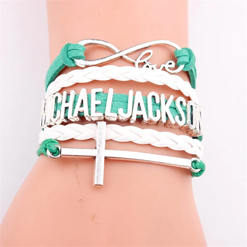 New Arrived Infinity Bracelet MICHAEL JACKSON Charm CROSS Leather Bracelet Jewelry For Men Women
New Arrived Infinity Bracelet MICHAEL JACKSON Charm CROSS Leather Bracelet Jewelry For Men Women