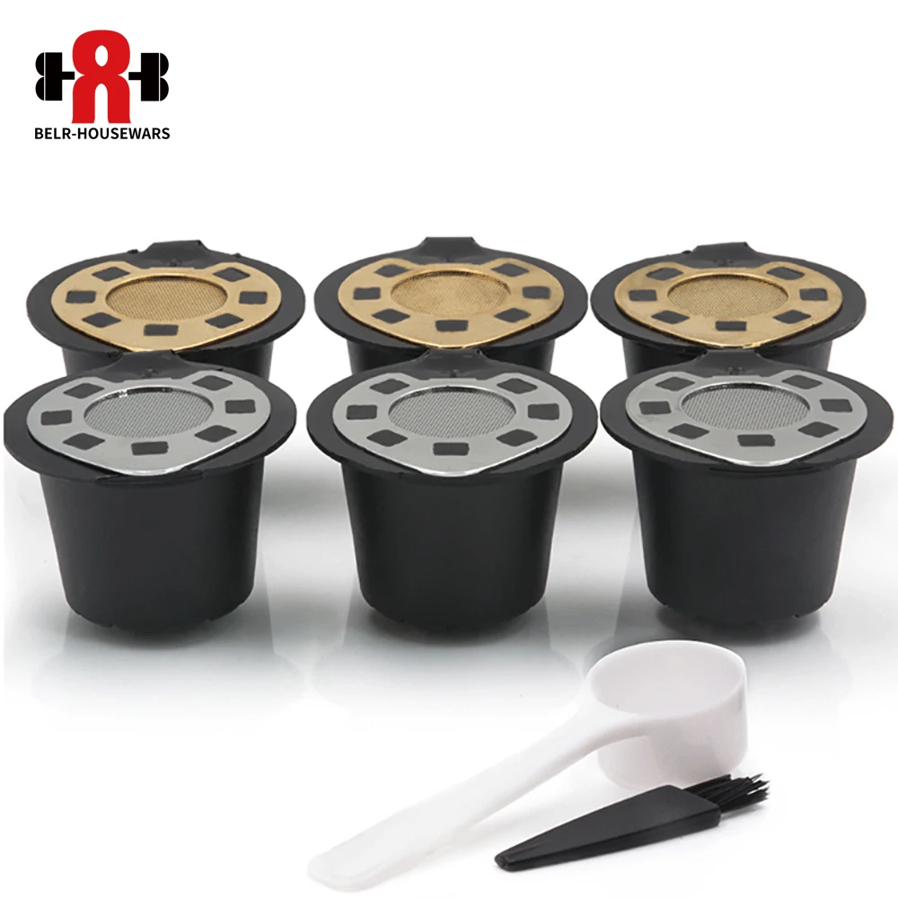 3pc/pag Reusable Nespress Gold Reusable Nespresso coffee Capsules (2-pack) | Compatible with Refilterable Essenza, Inissia, Milk
3pc/pag Reusable Nespress Gold Reusable Nespresso coffee Capsules (2-pack) | Compatible with Refilterable Essenza, Inissia, Milk
