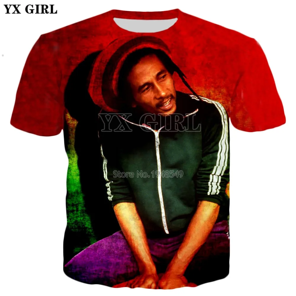 YX GIRL 2018 summer New 19 styles T-shirt Reggae music Hip hop tshirt Bob Marley Funny Print 3d Men's Women's Hipster t shirt
YX GIRL 2018 summer New 19 styles T-shirt Reggae music Hip hop tshirt Bob Marley Funny Print 3d Men's Women's Hipster t shirt