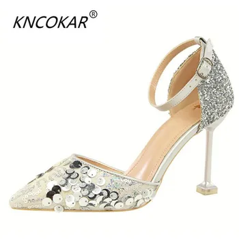 KNCOKAR 2018 Sexy thin hollowed-out women's shoes with thin heels, high heels, light toes and hollow sequins34-40
KNCOKAR 2018 Sexy thin hollowed-out women's shoes with thin heels, high heels, light toes and hollow sequins34-40