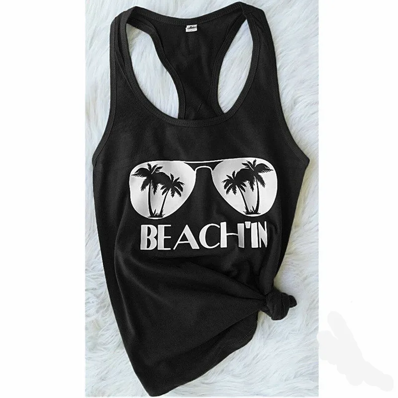 BEACH Tank Top Cute Glasses Hawaii Graphic Tees Women Casual Round Neck Racerback Sleeveless Summer T-shirts
BEACH Tank Top Cute Glasses Hawaii Graphic Tees Women Casual Round Neck Racerback Sleeveless Summer T-shirts