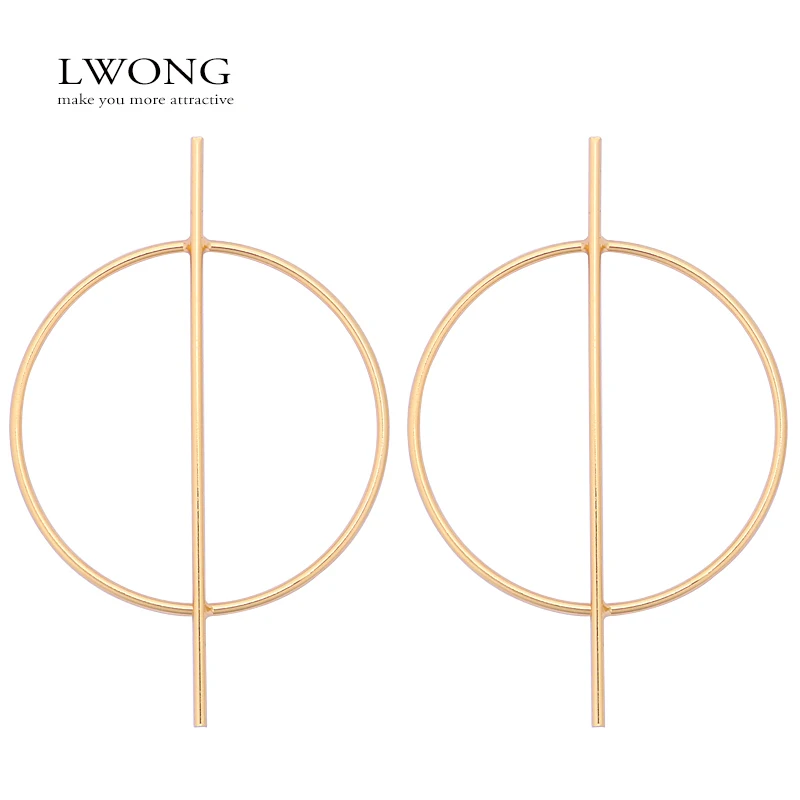 LWONG Fashion Gold Silver Color Big Circle Hoop Earrings for Women Geometrical Bar Circle Statement Earrings Minimalist Earrings
LWONG Fashion Gold Silver Color Big Circle Hoop Earrings for Women Geometrical Bar Circle Statement Earrings Minimalist Earrings
