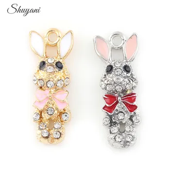 20 pcs Cute Color Crystal Animal Rabbit Charms Pendants For DIY Jewelry Handmade Bracelet Necklace Accessories Earrings Finding
20 pcs Cute Color Crystal Animal Rabbit Charms Pendants For DIY Jewelry Handmade Bracelet Necklace Accessories Earrings Finding