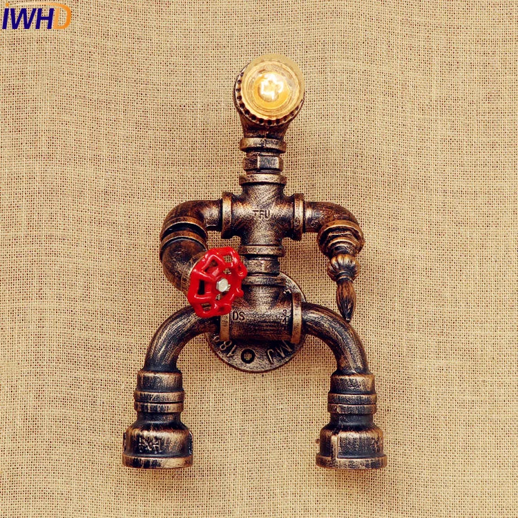 IWHD Robot Water Pipe Wall Lamp Vintage Stair Light Wandlamp Loft Style Industrial Wall Sconce Appliques Murale Pared
IWHD Robot Water Pipe Wall Lamp Vintage Stair Light Wandlamp Loft Style Industrial Wall Sconce Appliques Murale Pared