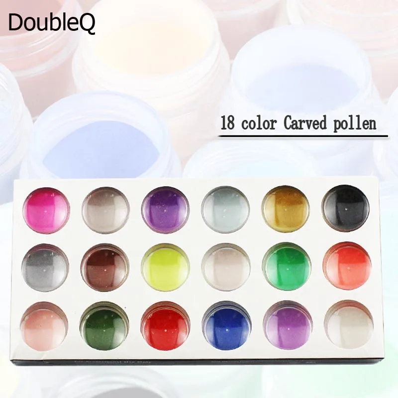 18 Colors/Lot 3D Nail Art DIY Sculpture Carving Acrylic Powder Tips Set Use With Acrylic Nail Decorations
18 Colors/Lot 3D Nail Art DIY Sculpture Carving Acrylic Powder Tips Set Use With Acrylic Nail Decorations