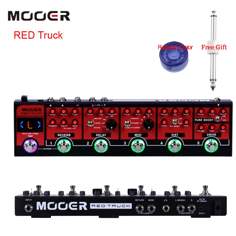 MOOER Red Truck Combined Effect Pedal with Precision Guitar Tuner Boost Overdrive Distortion Modulation Delay Reverb
MOOER Red Truck Combined Effect Pedal with Precision Guitar Tuner Boost Overdrive Distortion Modulation Delay Reverb