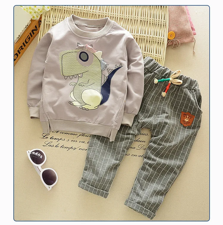 Children's Set 12M to 5T Cotton Dinosaur Sweatshirts + Lattice Pants Spring Autumn Boys Girls Children's Clothing
Children's Set 12M to 5T Cotton Dinosaur Sweatshirts + Lattice Pants Spring Autumn Boys Girls Children's Clothing