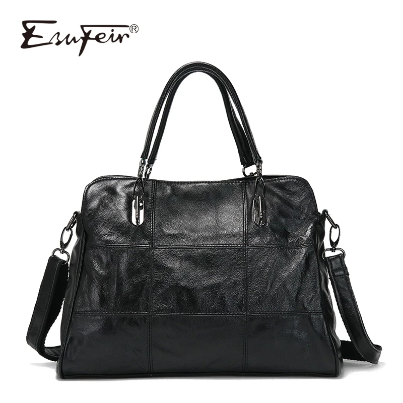 ESUFEIR Genuine Leather Luxury Handbags Women Bags Designer Patchwork Sheepskin Shoulder Bag Famous Brand Casual Tote bags sac
ESUFEIR Genuine Leather Luxury Handbags Women Bags Designer Patchwork Sheepskin Shoulder Bag Famous Brand Casual Tote bags sac