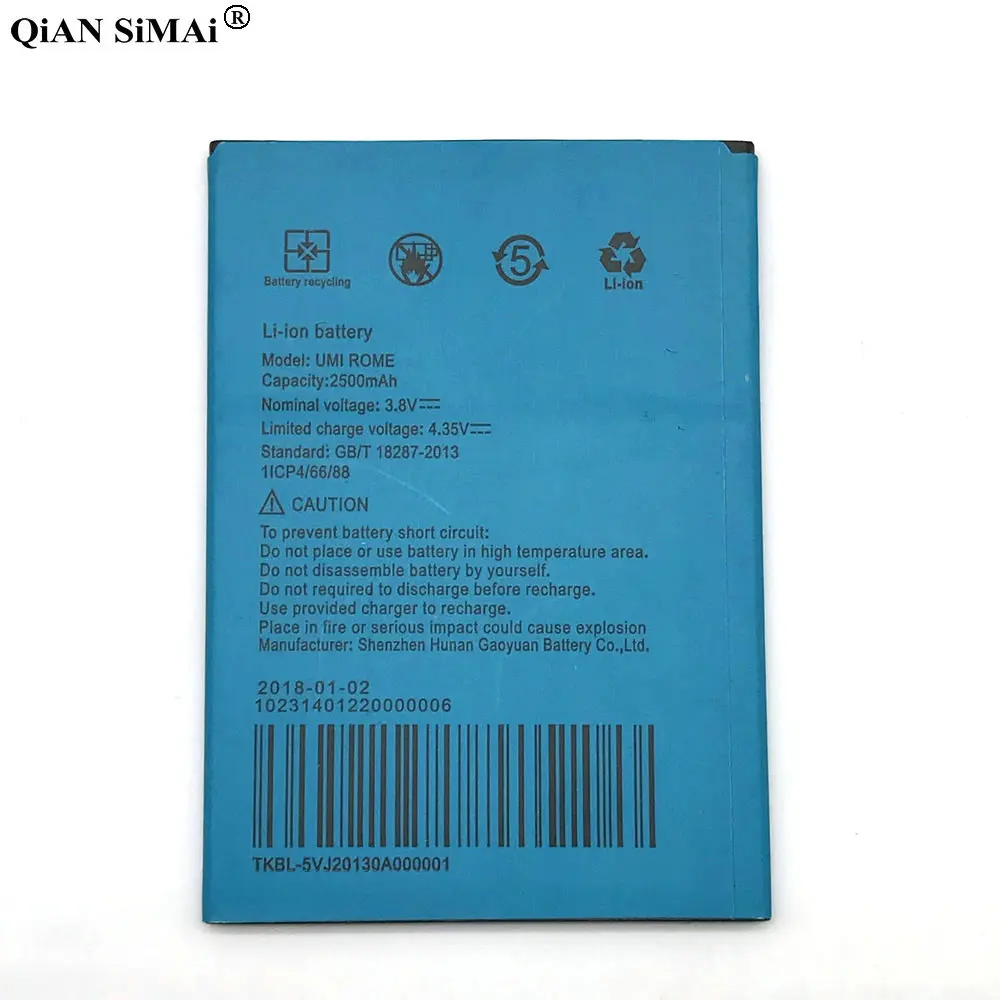 2019 New 2500mAh UMI ROME NEW 100% Battery For UMI ROME X High Quality Cell Phone Replacement Batteries Rechargeable
2019 New 2500mAh UMI ROME NEW 100% Battery For UMI ROME X High Quality Cell Phone Replacement Batteries Rechargeable