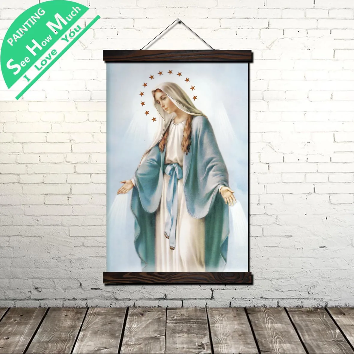 Mary Holding You Scroll Painting Canvas Vintage Poster and Prints Wall Art Pictures Living Room Bedroom Farmhouse Decoration | Дом и сад