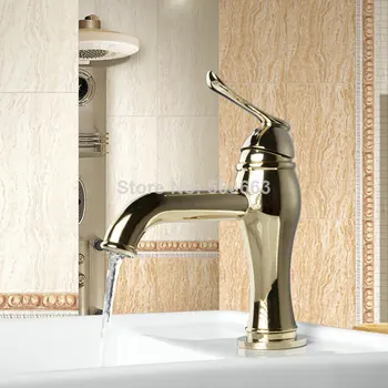 9827 Short Single Lever Brass Golden Finish Waterfall Tall Bathroom Basin Sink Faucet MF-1197 Mixer Tap Faucet
9827 Short Single Lever Brass Golden Finish Waterfall Tall Bathroom Basin Sink Faucet MF-1197 Mixer Tap Faucet
