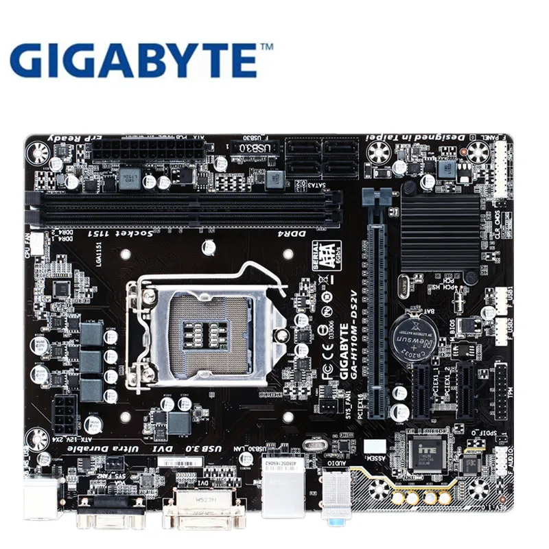 100% NEW For Gigabyte GA-H110M-DS2V Original Motherboard H110M-DS2V Socket LGA 1151 DDR4 USB3.0 SATA3 PCI-E3.0
100% NEW For Gigabyte GA-H110M-DS2V Original Motherboard H110M-DS2V Socket LGA 1151 DDR4 USB3.0 SATA3 PCI-E3.0