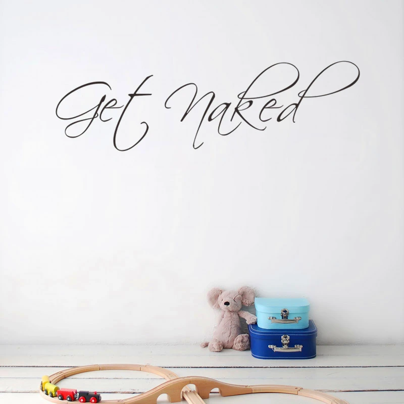 newest get naked vinyl 37*60cm wall stickers quotes for living room wall art decor adesivos de parede diy removable black decals
newest get naked vinyl 37*60cm wall stickers quotes for living room wall art decor adesivos de parede diy removable black decals
