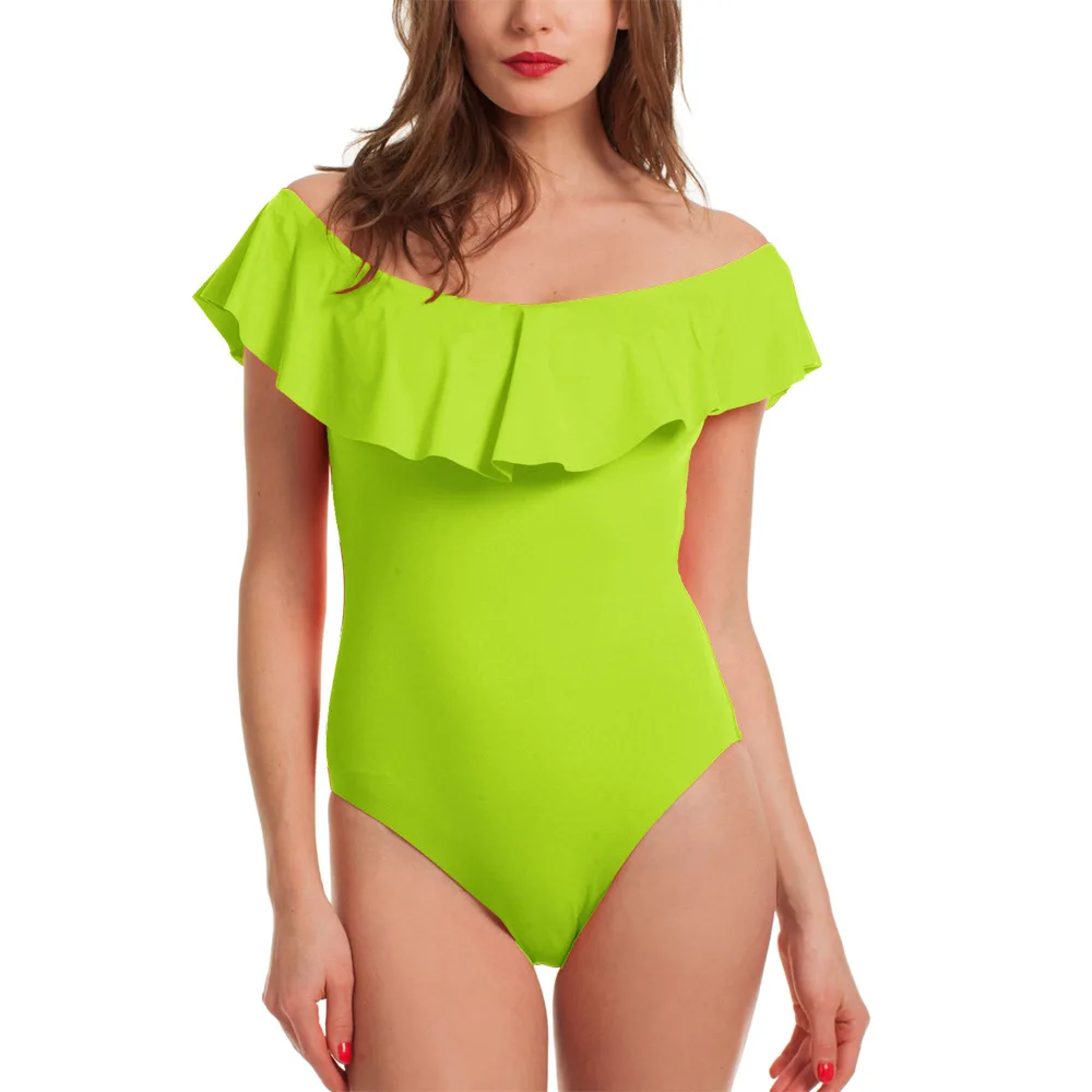 2018 Women Neon Colors Bodysuit Sheath Jumpsuit Playsuit Off Shoulder Ruffles Bodycon Can-be-swimsuit Stretchy
2018 Women Neon Colors Bodysuit Sheath Jumpsuit Playsuit Off Shoulder Ruffles Bodycon Can-be-swimsuit Stretchy