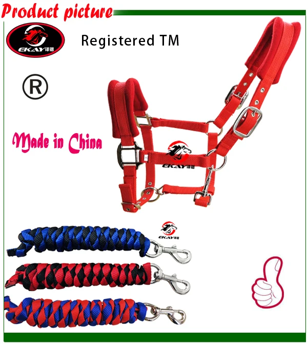 Free shipping horse halter with a 2.5 meters long horse lead rope,very big bolt snap.(RLT2006B)
Free shipping horse halter with a 2.5 meters long horse lead rope,very big bolt snap.(RLT2006B)