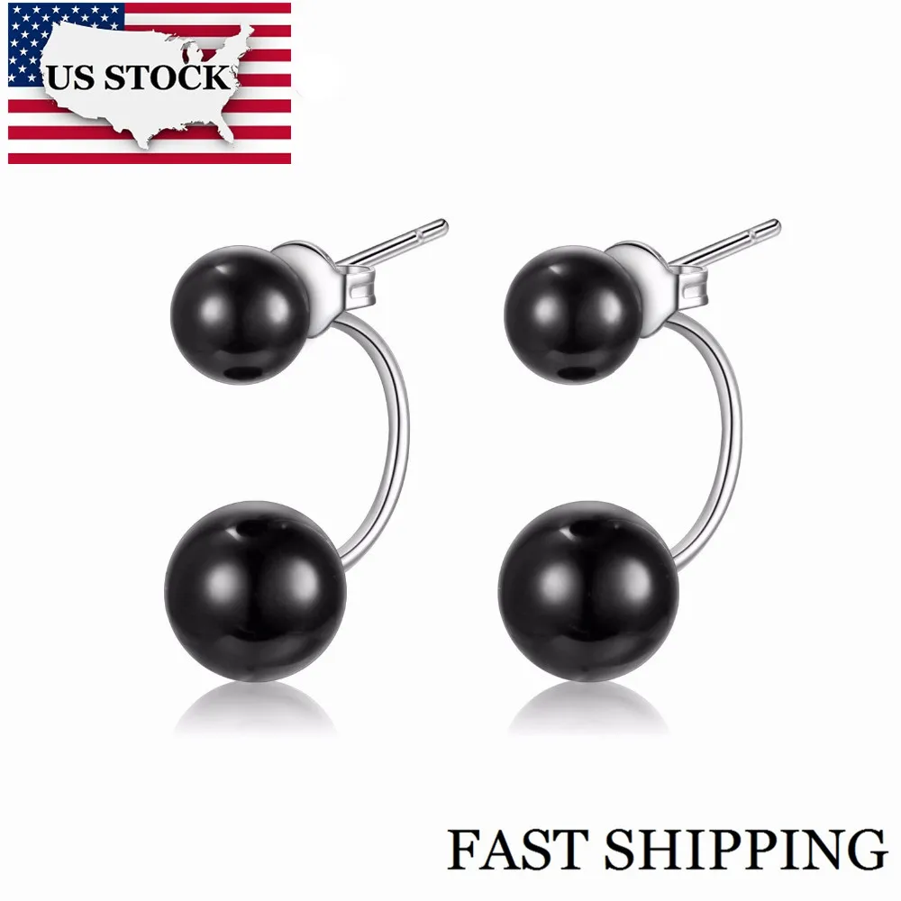 US STOCK Girlfriend Female Silver Color Black Stone Double Sided Stud Earrings for Women Wedding Stones Dubbel Oorbellen WH100
US STOCK Girlfriend Female Silver Color Black Stone Double Sided Stud Earrings for Women Wedding Stones Dubbel Oorbellen WH100