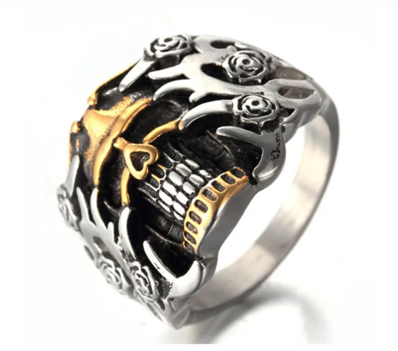 Hiphop Cool Men's Gothic Carving Ring Flower Skull Rings Men Gold Skeleton Silver Man Ring Vintage Biker Male Finger Rings
Hiphop Cool Men's Gothic Carving Ring Flower Skull Rings Men Gold Skeleton Silver Man Ring Vintage Biker Male Finger Rings
