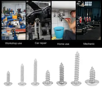 220Pcs/Set M3 M4 M5 304 Stainless Steel Tapper Screws Pan Head Cross Tapper Self Tapping Screws Set with Box Parafusos Tornillos
220Pcs/Set M3 M4 M5 304 Stainless Steel Tapper Screws Pan Head Cross Tapper Self Tapping Screws Set with Box Parafusos Tornillos