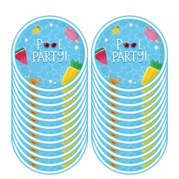 24pcs 7inch Summer Swimming Pool Disposable Plates Tableware Sets Happy Birthday Baby Shower Party Favors Decorations Supplies
24pcs 7inch Summer Swimming Pool Disposable Plates Tableware Sets Happy Birthday Baby Shower Party Favors Decorations Supplies