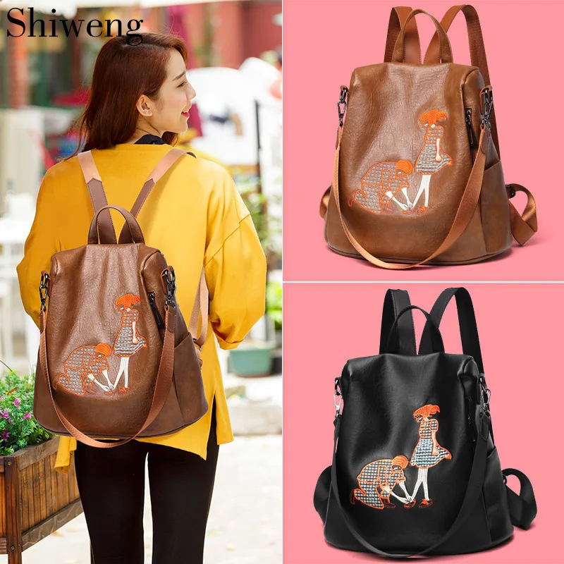 shiweng 2019 Fashion Women Backpack Leather Backpacks for Girls Female woman Shoulder Bag Ladies Travel Backpack Bags
shiweng 2019 Fashion Women Backpack Leather Backpacks for Girls Female woman Shoulder Bag Ladies Travel Backpack Bags
