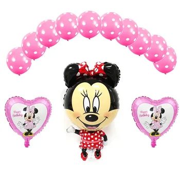 13pcs mickey minnie helium balloons set with pink heart minnie foil balloons and latex globos for children birthday decoration
13pcs mickey minnie helium balloons set with pink heart minnie foil balloons and latex globos for children birthday decoration
