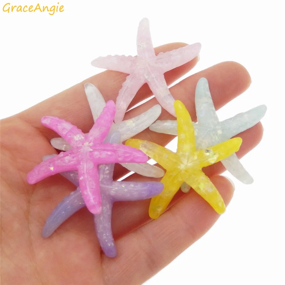 GraceAngie 6pcs/pack Resin Multi Color Craft Starfish emulational Embellishment Miniature decoration Ornaments Crystal 42*36mm
GraceAngie 6pcs/pack Resin Multi Color Craft Starfish emulational Embellishment Miniature decoration Ornaments Crystal 42*36mm