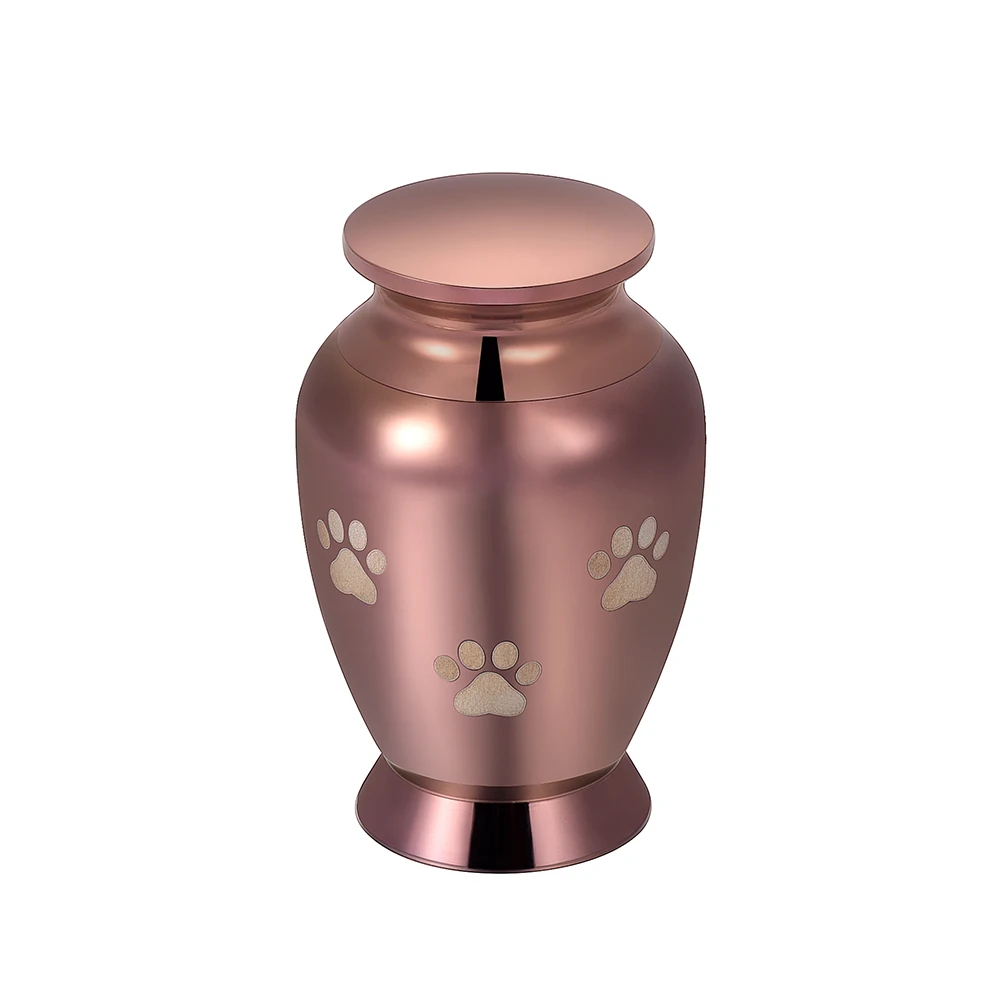 

2.8"*1.8" Paw Print Around Mini Keepsake Urns,Stainless Steel Dog/Cats Cremation for My Memorial Ashes Casket