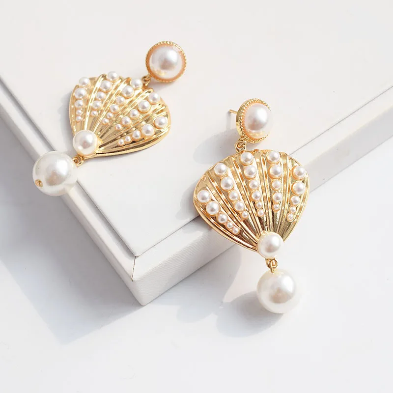 Gold Metal Sealife Creature Seashell Pearl Shell Minimalism Minimalist Earrings Women Summer Korean Fashion Party Club Jewelry
Gold Metal Sealife Creature Seashell Pearl Shell Minimalism Minimalist Earrings Women Summer Korean Fashion Party Club Jewelry