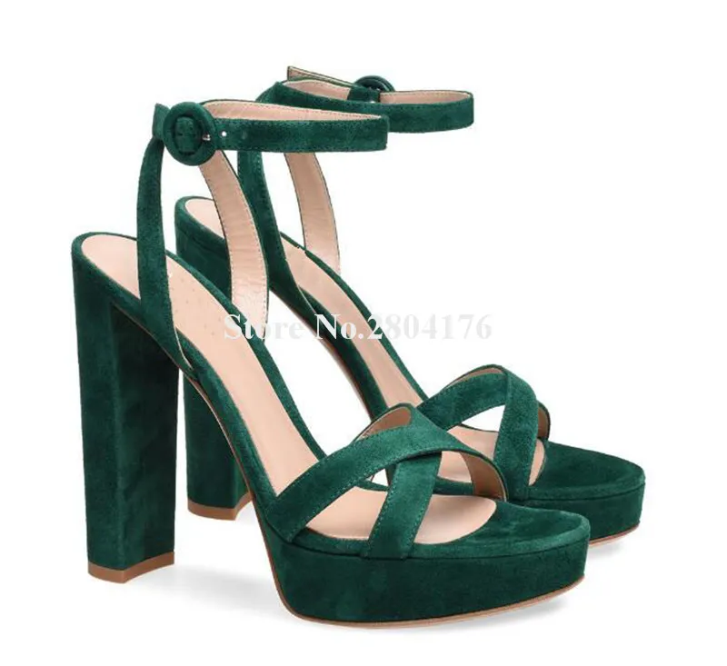 Summer New Fashion Women Open Toe Suede Leather High Platform Chunky Heel Sandals Green Pink Strap Cross Thick High Heel Sandals
Summer New Fashion Women Open Toe Suede Leather High Platform Chunky Heel Sandals Green Pink Strap Cross Thick High Heel Sandals