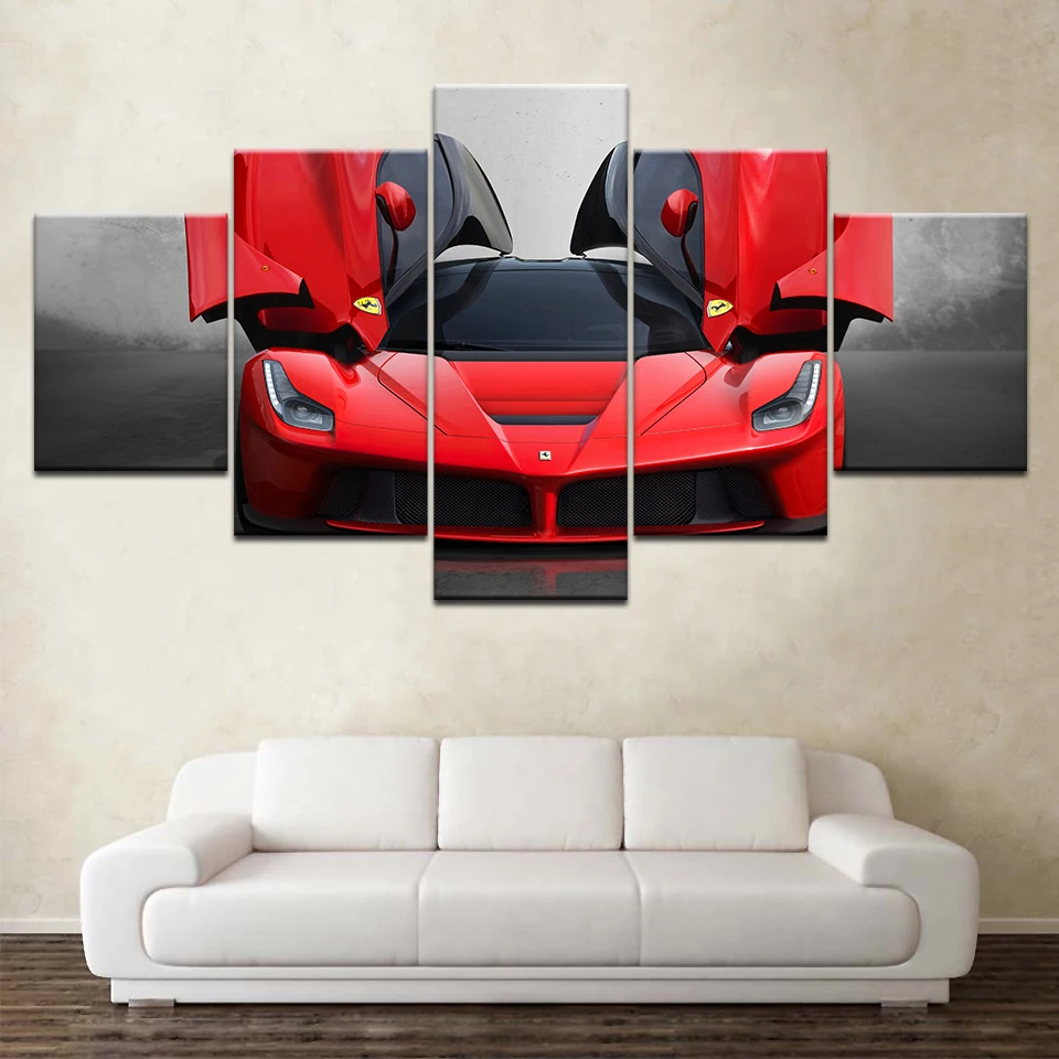 Canvas Painting On Wall 5 Piece Art Luxury Flashy Red Sports Car Poster Picture HD Print Cuadros Decor Living Room Frame Artwork
Canvas Painting On Wall 5 Piece Art Luxury Flashy Red Sports Car Poster Picture HD Print Cuadros Decor Living Room Frame Artwork