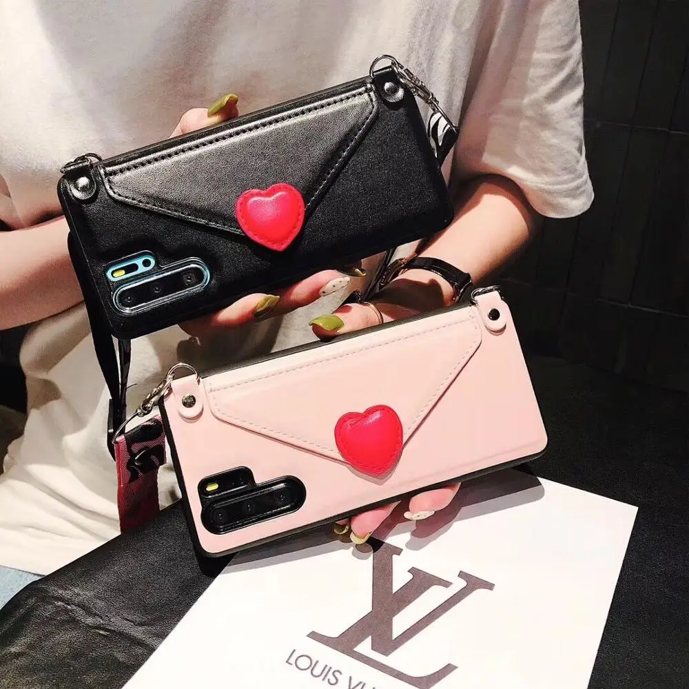 Zxtrby Love Heart Envelope with Lanyard CellPhone Case for Huawei P30 P20 Pro Mate20 Nova4 Wallet Leather Soft Phone Shell Coque
Zxtrby Love Heart Envelope with Lanyard CellPhone Case for Huawei P30 P20 Pro Mate20 Nova4 Wallet Leather Soft Phone Shell Coque