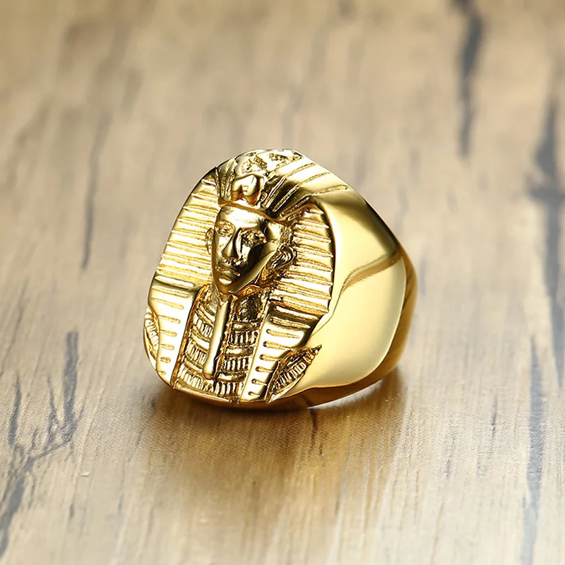 Gold Egyptian Pharaoh Statement Ring in Stainless Steel Egypt Symbol Talisman Ancient Egypt Ring
Gold Egyptian Pharaoh Statement Ring in Stainless Steel Egypt Symbol Talisman Ancient Egypt Ring