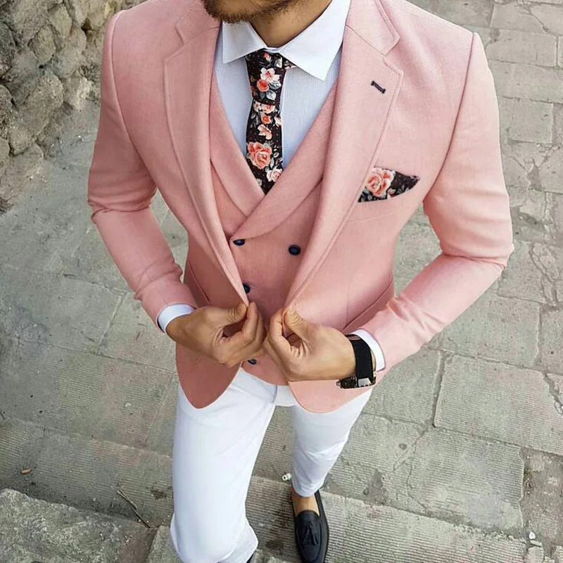 Latest Designs Pink Men Suits for Wedding Suits Green Man Business Blazers Blue Groom Tuxedos Slim Fit Terno Masculino 3Pieces
Latest Designs Pink Men Suits for Wedding Suits Green Man Business Blazers Blue Groom Tuxedos Slim Fit Terno Masculino 3Pieces