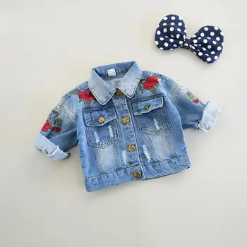 2017 fall winter new arrive 1-5y little baby girls denim coat rose embroidery infant toddler jeans jacket outwear
2017 fall winter new arrive 1-5y little baby girls denim coat rose embroidery infant toddler jeans jacket outwear