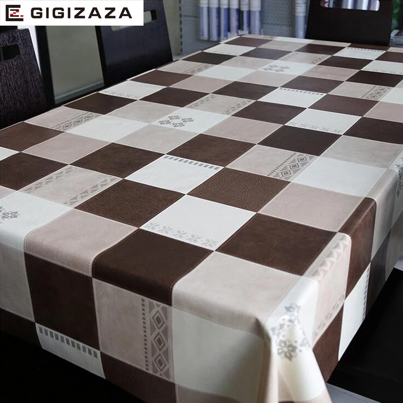 PVC Brown White Plaid Square Table Cloth Waterproof Oil Proof Non Wash Plastic Pad Plus Anti Hot Coffee Table Cloth 004
PVC Brown White Plaid Square Table Cloth Waterproof Oil Proof Non Wash Plastic Pad Plus Anti Hot Coffee Table Cloth 004