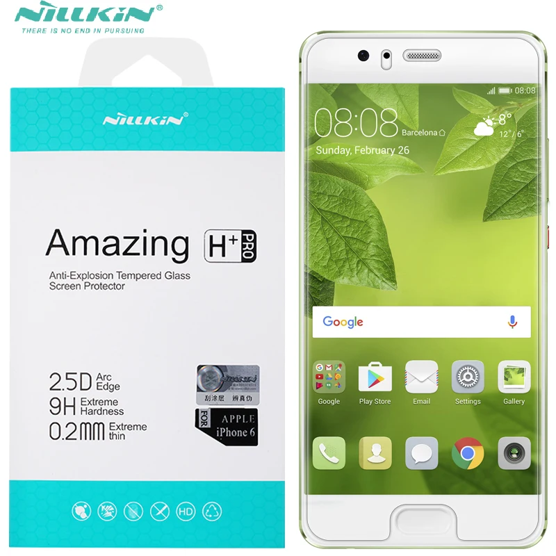 

Nillkin 0.2mm screen protector for huawei p10 5.1inch Tempered Glass for huawei p10 plus 5.5inch phone protect film