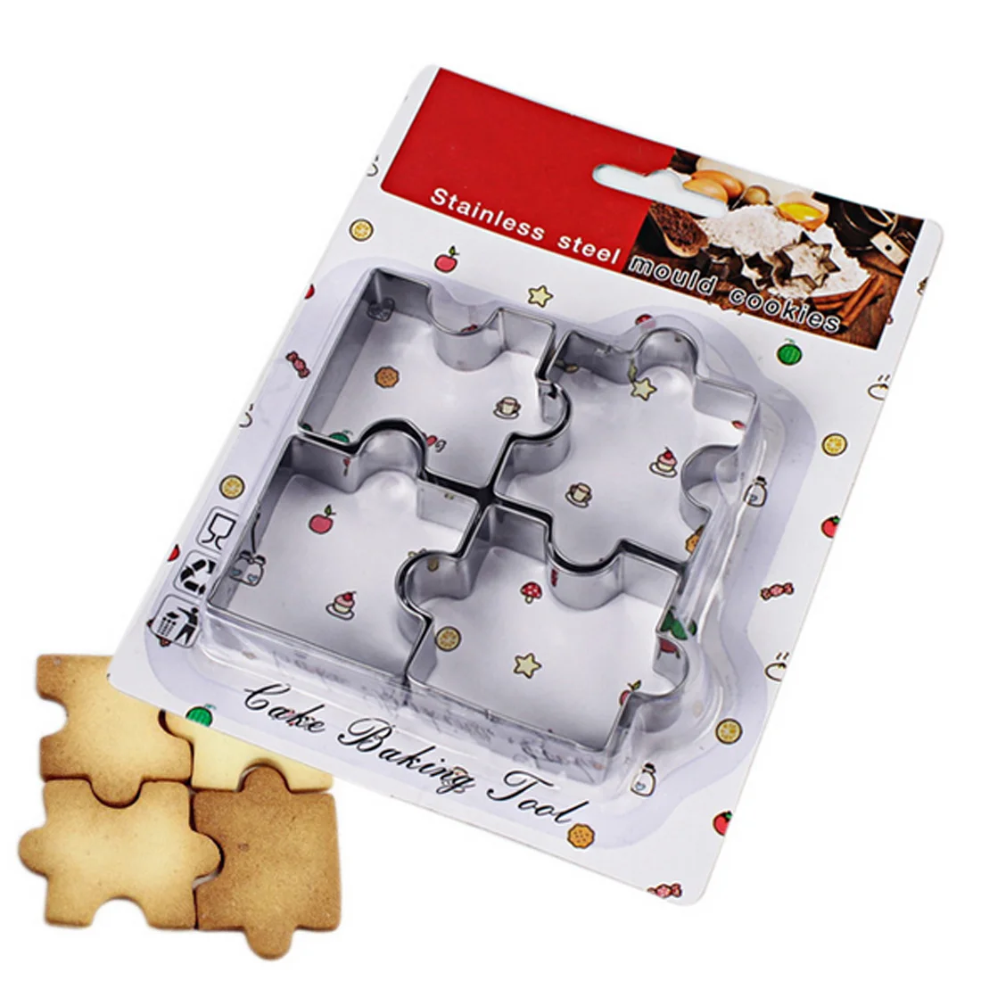 Good 4Pcs/set Cookie Puzzle Shape Stainless Steel Cookie Cutter Set DIY Biscuit Mold Dessert Bakeware Cake Mold
Good 4Pcs/set Cookie Puzzle Shape Stainless Steel Cookie Cutter Set DIY Biscuit Mold Dessert Bakeware Cake Mold