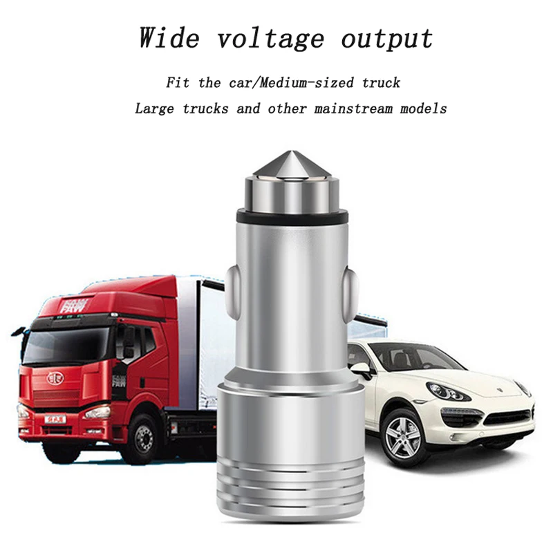Fast Charging Adapter Car Neutral Large Truck Metal Dual USB Mobile Phone FM Transmitters Adapter Emergency Hammer Function Flat
Fast Charging Adapter Car Neutral Large Truck Metal Dual USB Mobile Phone FM Transmitters Adapter Emergency Hammer Function Flat