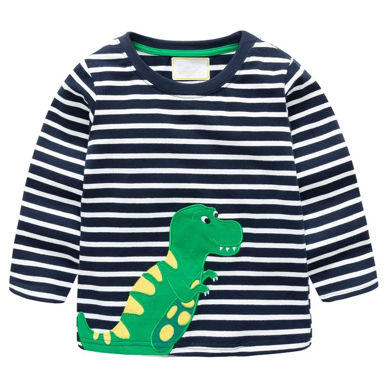 Applique Boys T shirts dinosaur kids hot selling cartoon t shirts baby boys new designed striped t shirt kids fashion clothes
Applique Boys T shirts dinosaur kids hot selling cartoon t shirts baby boys new designed striped t shirt kids fashion clothes