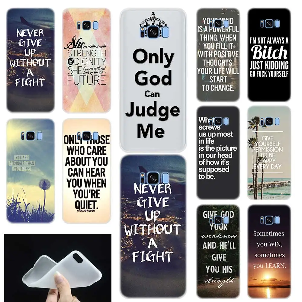 Inspirational phrase Soft TPU Silicone Phone Back Case Cover For Samsung Galaxy S6 S7 Edge S8 S9 Plus S10 plus E Note 8 9 10 pro
Inspirational phrase Soft TPU Silicone Phone Back Case Cover For Samsung Galaxy S6 S7 Edge S8 S9 Plus S10 plus E Note 8 9 10 pro