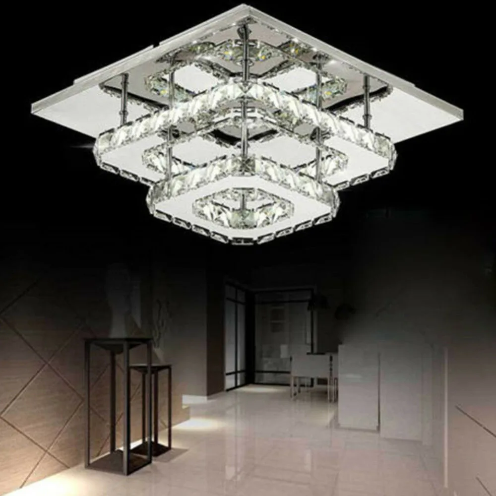 Modern Crystal LED Chandelier Flush Mounted Lamp Fixture For Living Room Bedroom Indoor Home Decor AC95-260V
Modern Crystal LED Chandelier Flush Mounted Lamp Fixture For Living Room Bedroom Indoor Home Decor AC95-260V