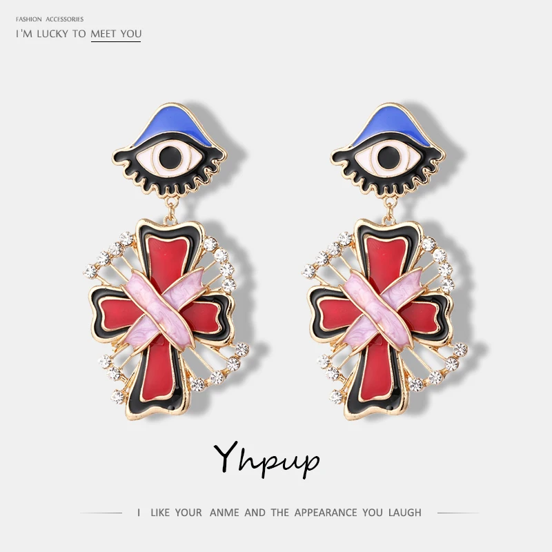 Yhpup Luxury Baroque Funny Eye Cross Enamel Dangle Earrings For Women Statement Charm Chic Exquisite Earrings Bijoux Jewelry
Yhpup Luxury Baroque Funny Eye Cross Enamel Dangle Earrings For Women Statement Charm Chic Exquisite Earrings Bijoux Jewelry