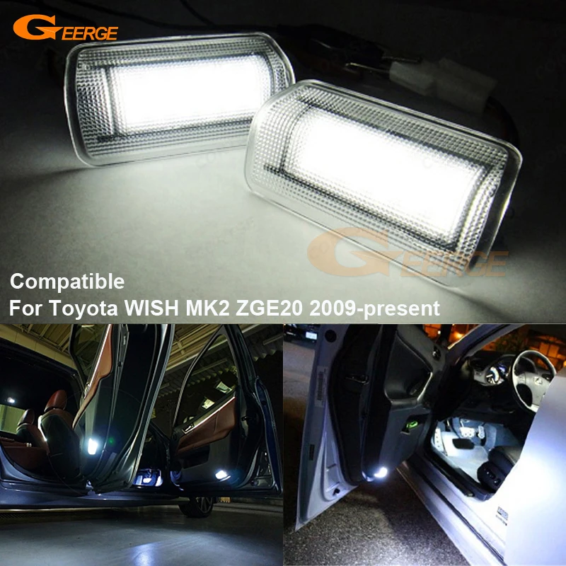 For Toyota WISH MK2 ZGE20 2009-present Excellent Ultra bright 3528 LED Courtesy Door Light Bulb No OBC error
For Toyota WISH MK2 ZGE20 2009-present Excellent Ultra bright 3528 LED Courtesy Door Light Bulb No OBC error