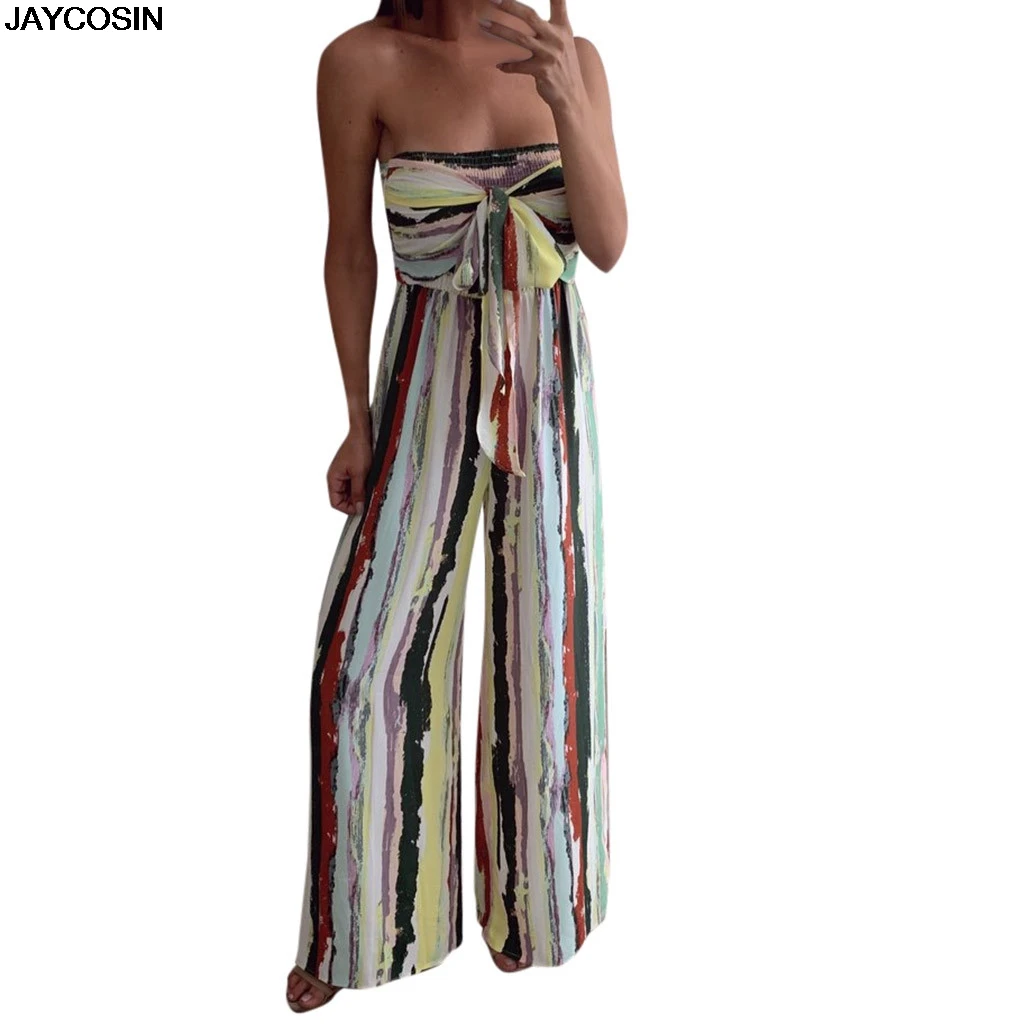 JAYCOSIN Jumpsuit Women Casual Bow Off Shoulder Multi-Color Strapless Wide Long Wide leg Jumpsuit Trousers sexy Soild hot 9508
JAYCOSIN Jumpsuit Women Casual Bow Off Shoulder Multi-Color Strapless Wide Long Wide leg Jumpsuit Trousers sexy Soild hot 9508